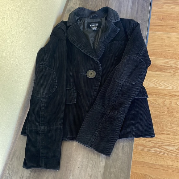 Vintage Wet Seal Corduroy Gray/Black Blazer Size Small - Picture 12 of 14